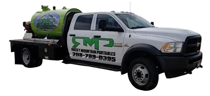 Utility truck with business logo displayed